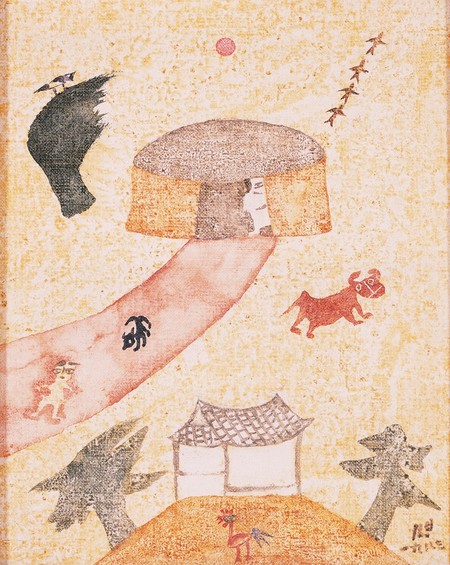 장욱진, 풍경, 1983, 캔버스에 유채, 27×21.5