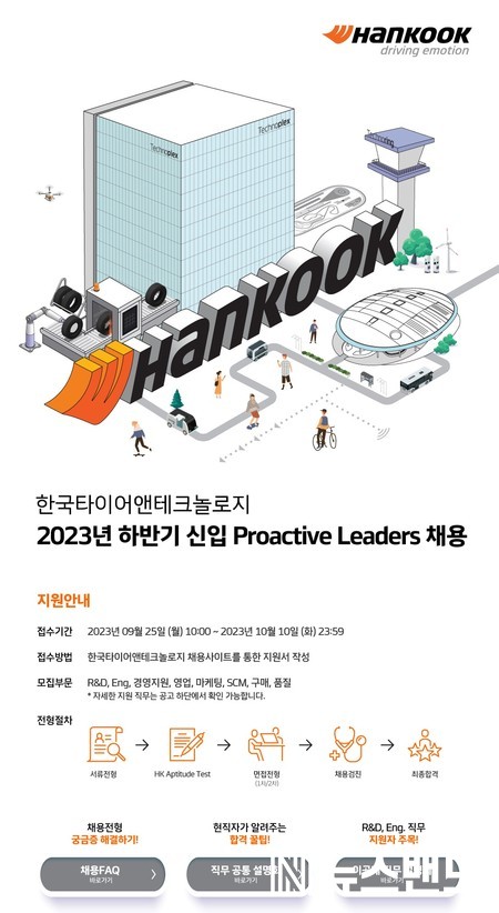 한국타이어 2023 하반기 프로액티브 리더 공개 채용 포스터